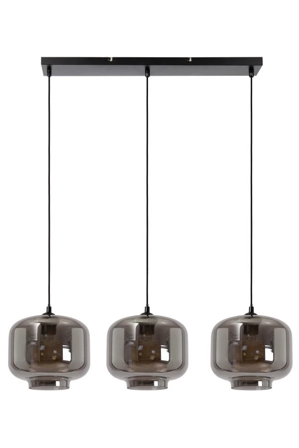 Lucide MEDINE - Suspension - 3xE27 - Fumé - éteint